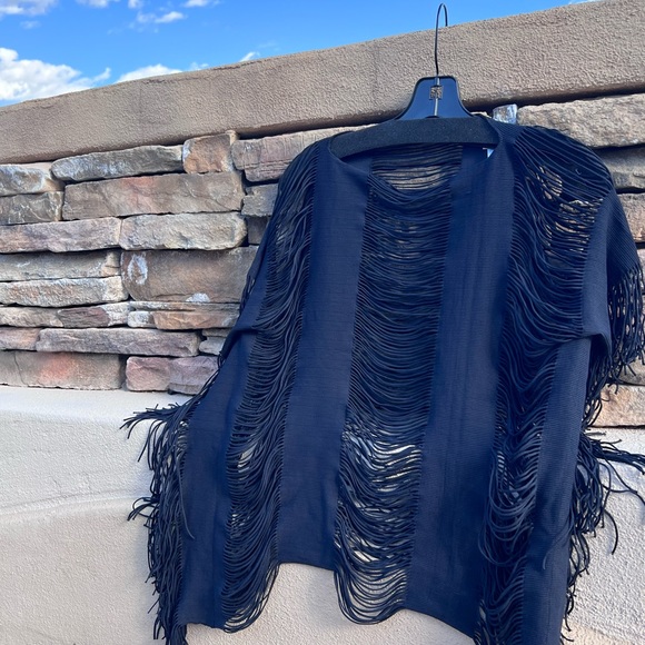 PilyQ Haute Summer black Poncho bathing suit cover up one size - Picture 6 of 15